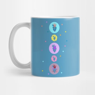 heart colors abstract illustration Mug